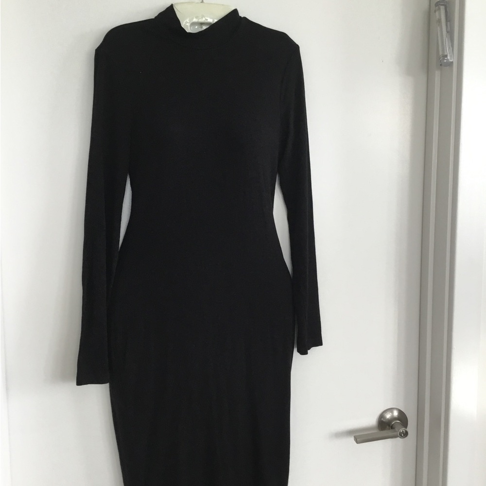 Elegant Black Long Sleeve Dress